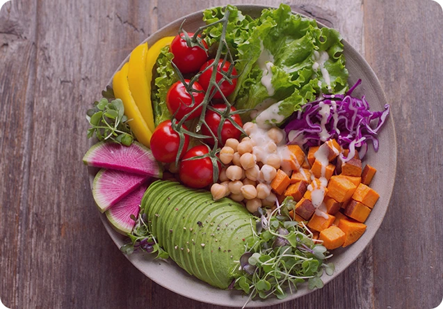 healthy salad to reverse HPV and cervical dysplasia