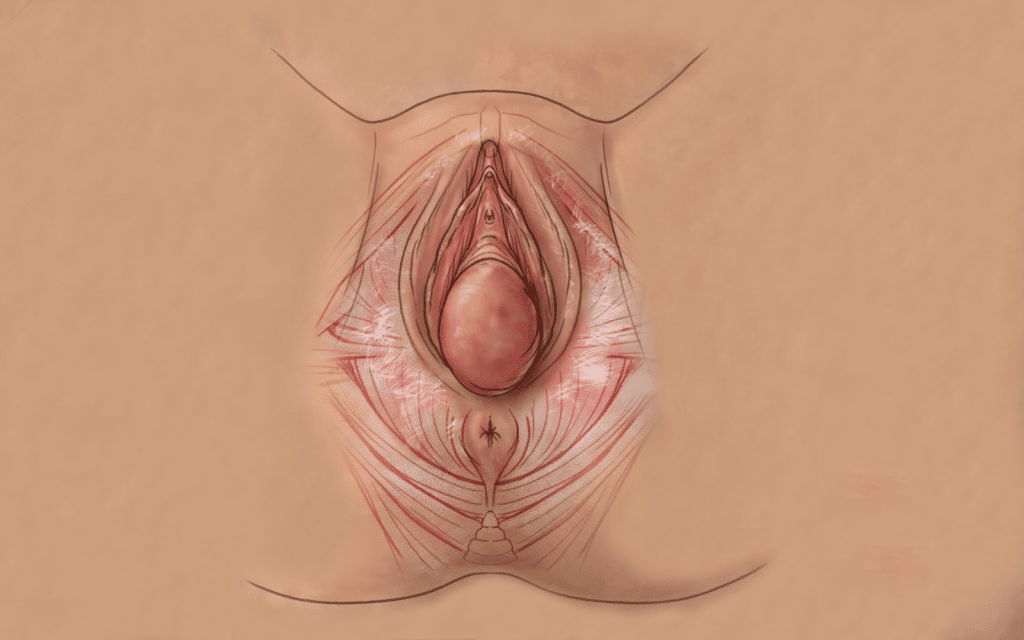 Frozen fascia and scar tissue in the vagina
